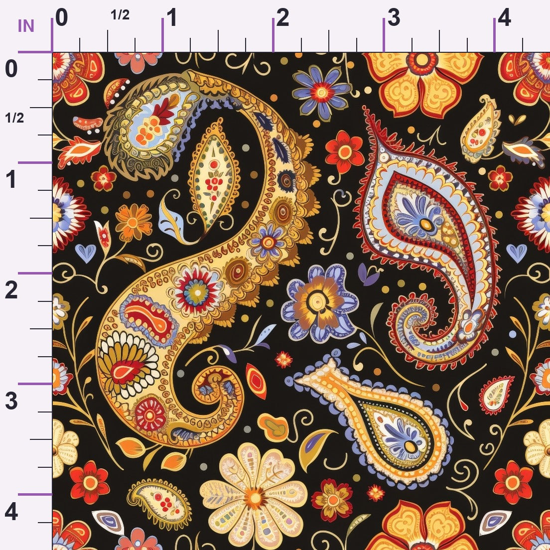 Persian Garden Pattern 2 Minky Fabric