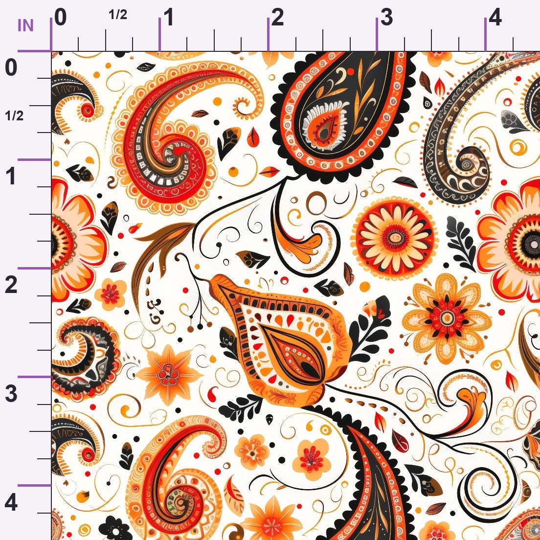 Persian Garden Pattern 3 Minky Fabric