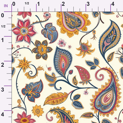 Persian Garden Pattern 4 Minky Fabric