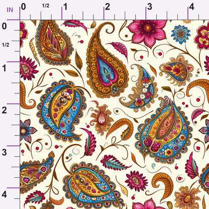 Persian Garden Pattern 5 Minky Fabric