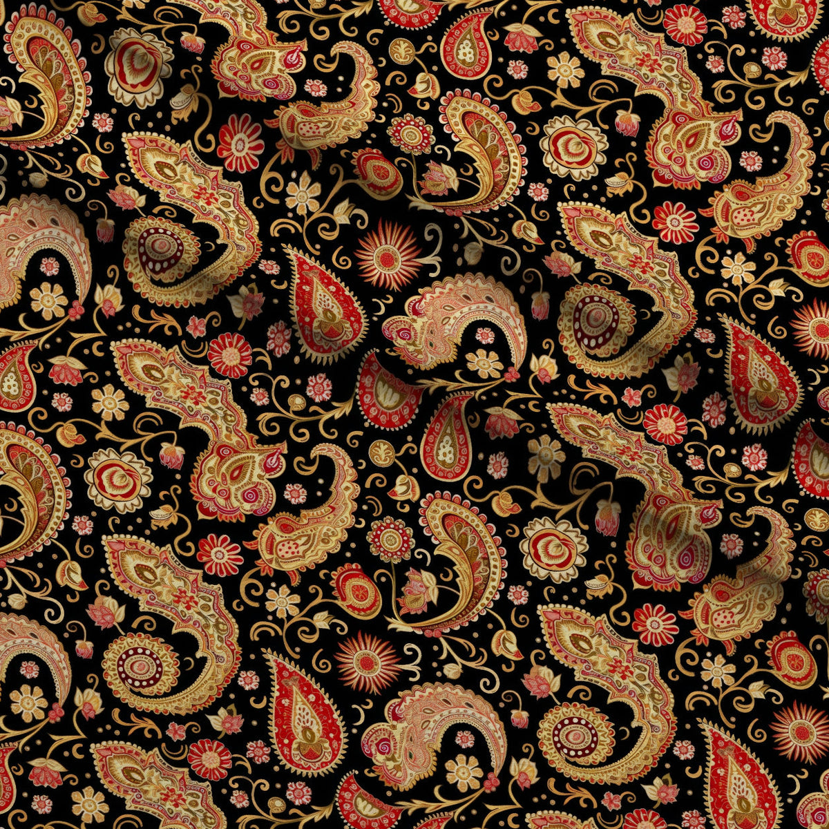 Persian Garden Pattern 6 Minky Fabric