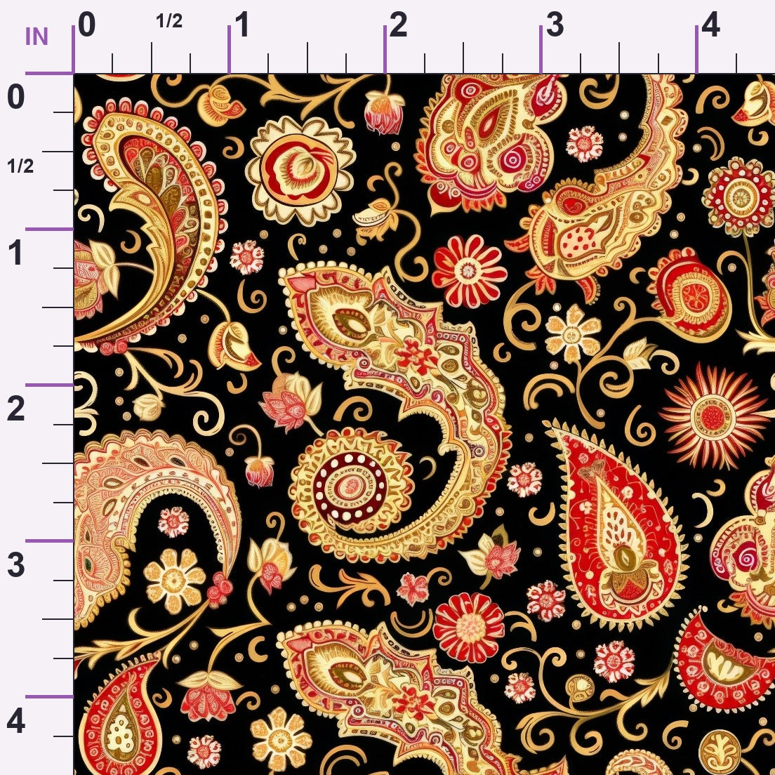 Persian Garden Pattern 6 Minky Fabric