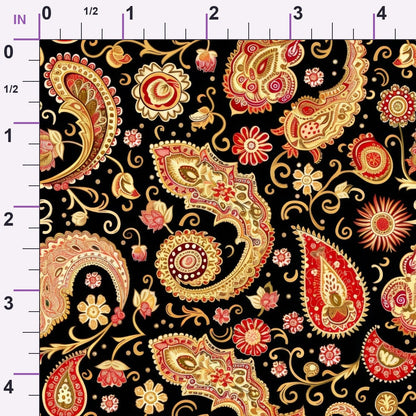 Persian Garden Pattern 6 Minky Fabric