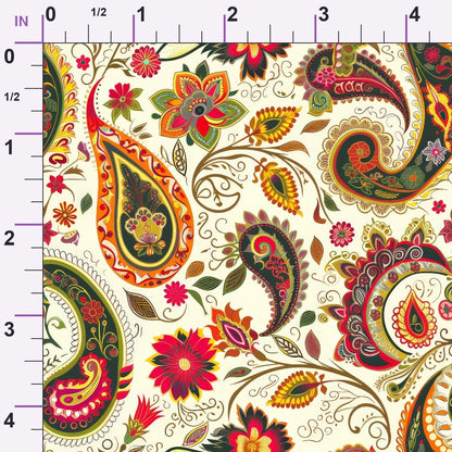 Persian Garden Pattern 7 Minky Fabric