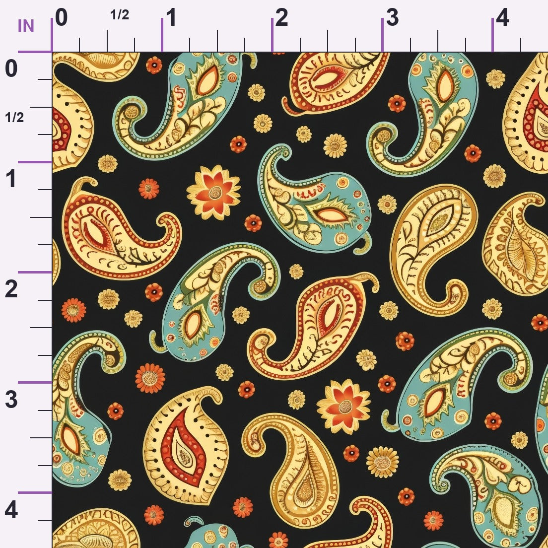 Persian Garden Pattern 8 Minky Fabric