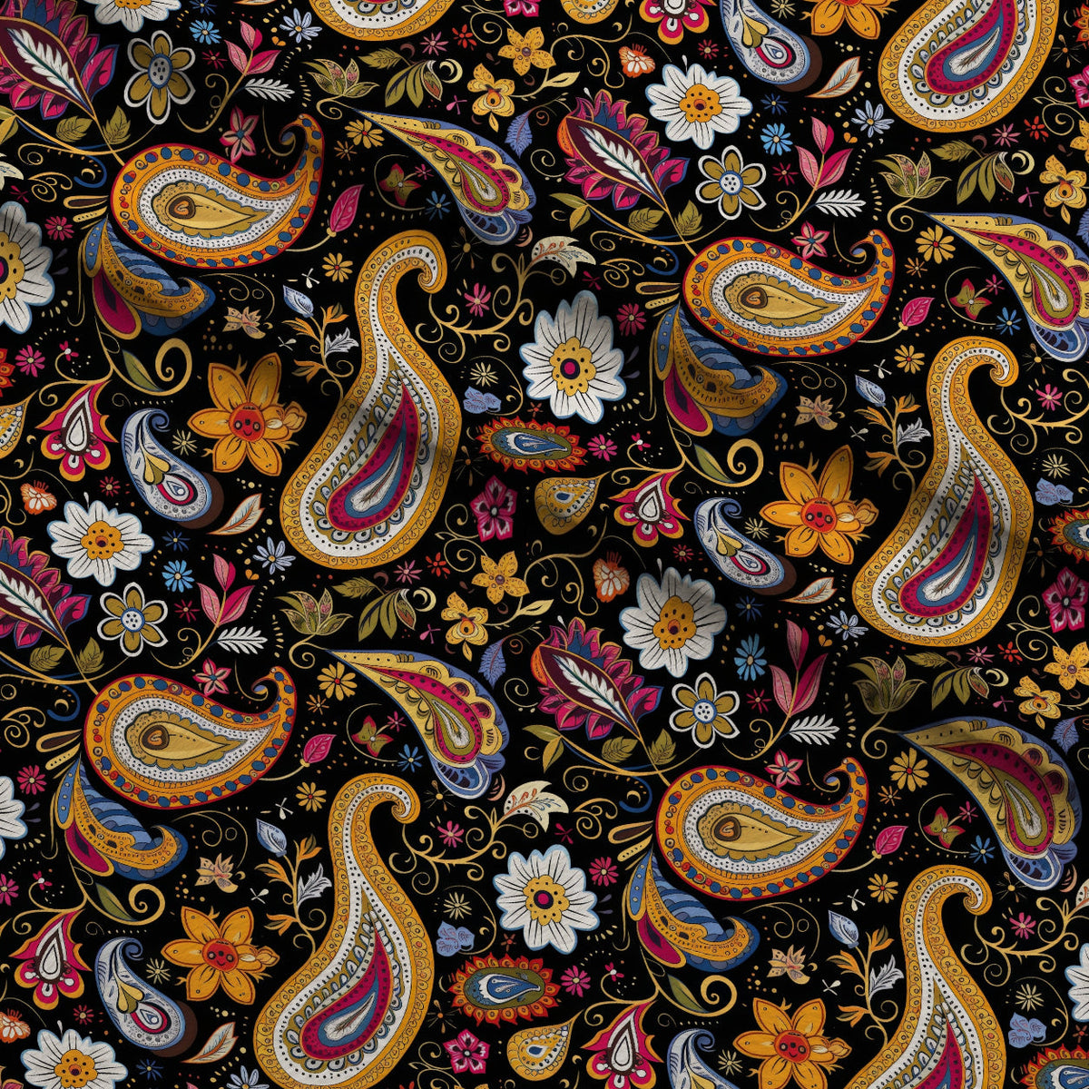 Persian Garden Pattern 9 Minky Fabric