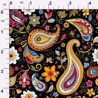 Persian Garden Pattern 9 Minky Fabric