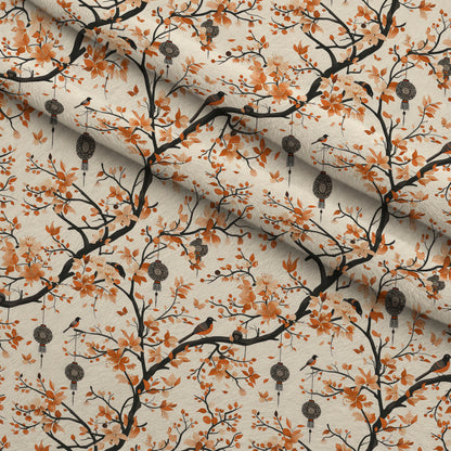 Persimmon Pagoda Pattern 12 Minky Fabric