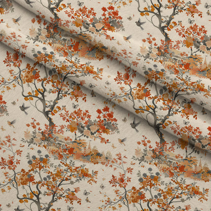 Persimmon Pagoda Pattern 3 Minky Fabric