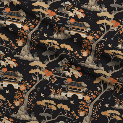 Persimmon Pagoda Pattern 4 Minky Fabric