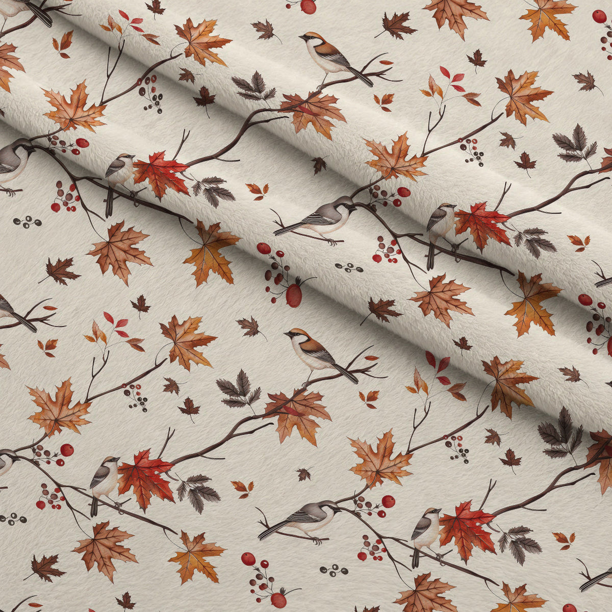 Persimmon Pagoda Pattern 9 Minky Fabric