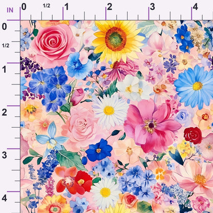 Petal Parade Pattern 12 Minky Fabric