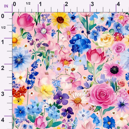 Petal Parade Pattern 4 Minky Fabric