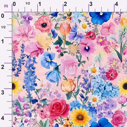 Petal Parade Pattern 5 Minky Fabric