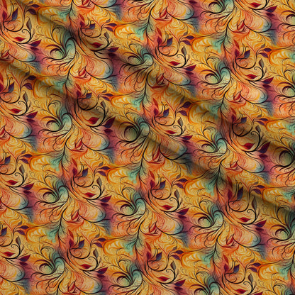 Phoenix Plumes Pattern 1 Minky Fabric