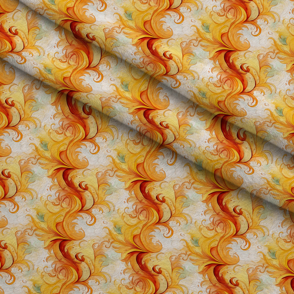 Phoenix Plumes Pattern 2 Minky Fabric
