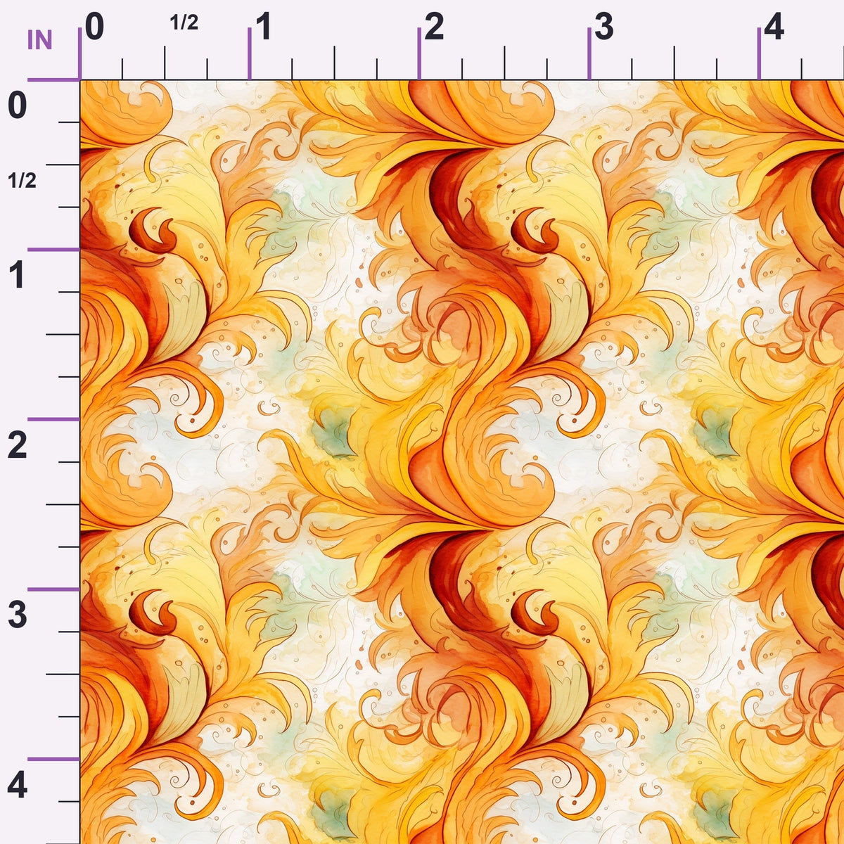 Phoenix Plumes Pattern 2 Minky Fabric
