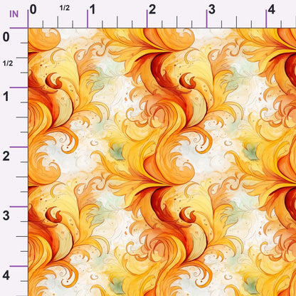 Phoenix Plumes Pattern 2 Minky Fabric