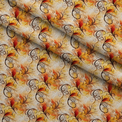 Phoenix Plumes Pattern 4 Minky Fabric