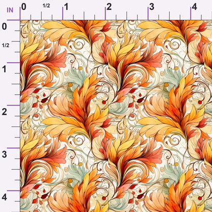 Phoenix Plumes Pattern 6 Minky Fabric