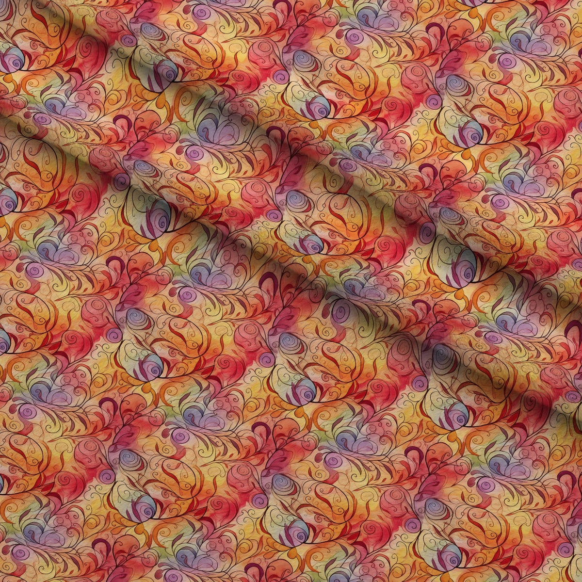 Phoenix Plumes Pattern 9 Minky Fabric