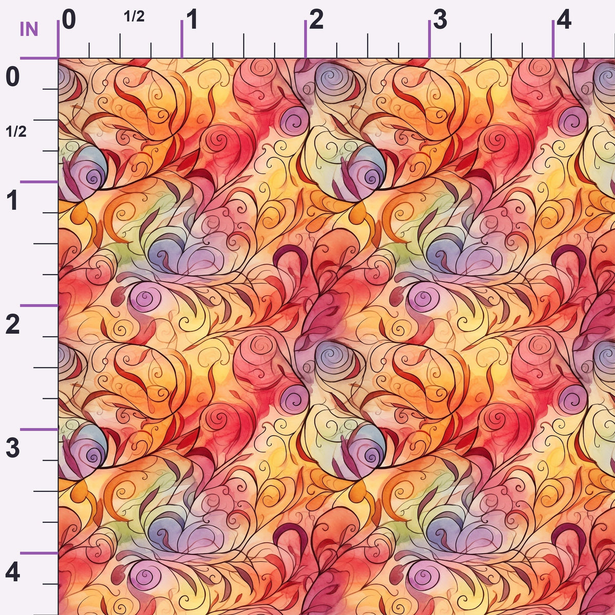 Phoenix Plumes Pattern 9 Minky Fabric