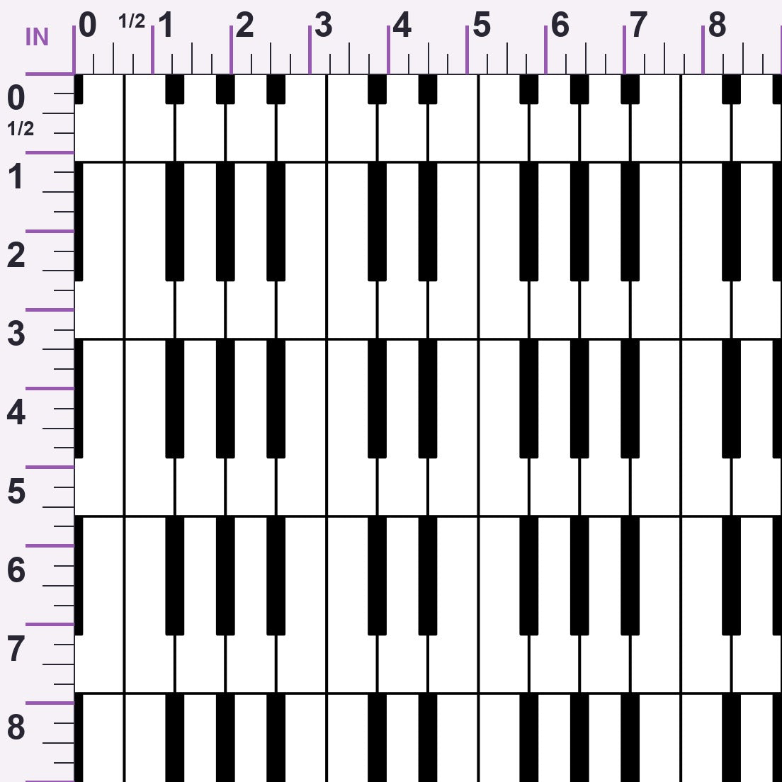 Piano Keys Minky Fabric
