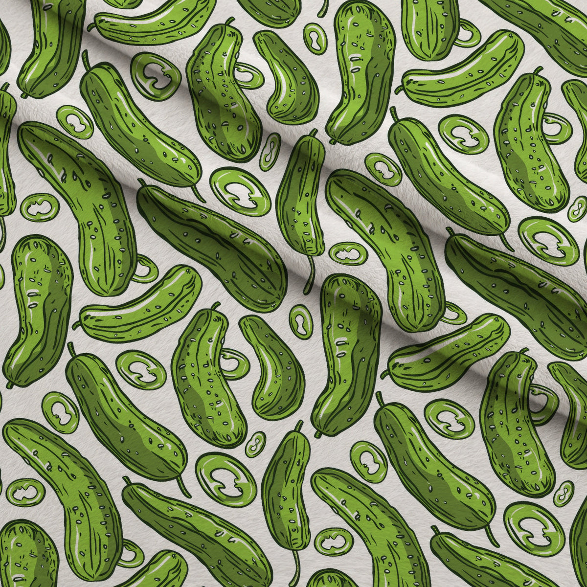 Pickle Doodles Pattern Minky Fabric