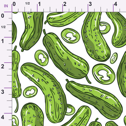 Pickle Doodles Pattern Minky Fabric