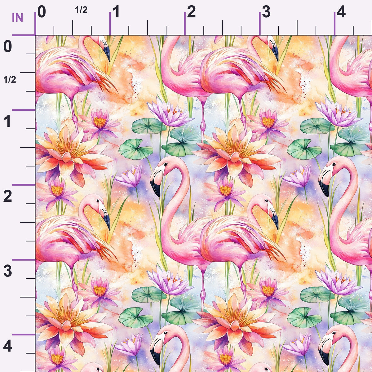 Pink Lagoon Blooms Pattern 1 Minky Fabric