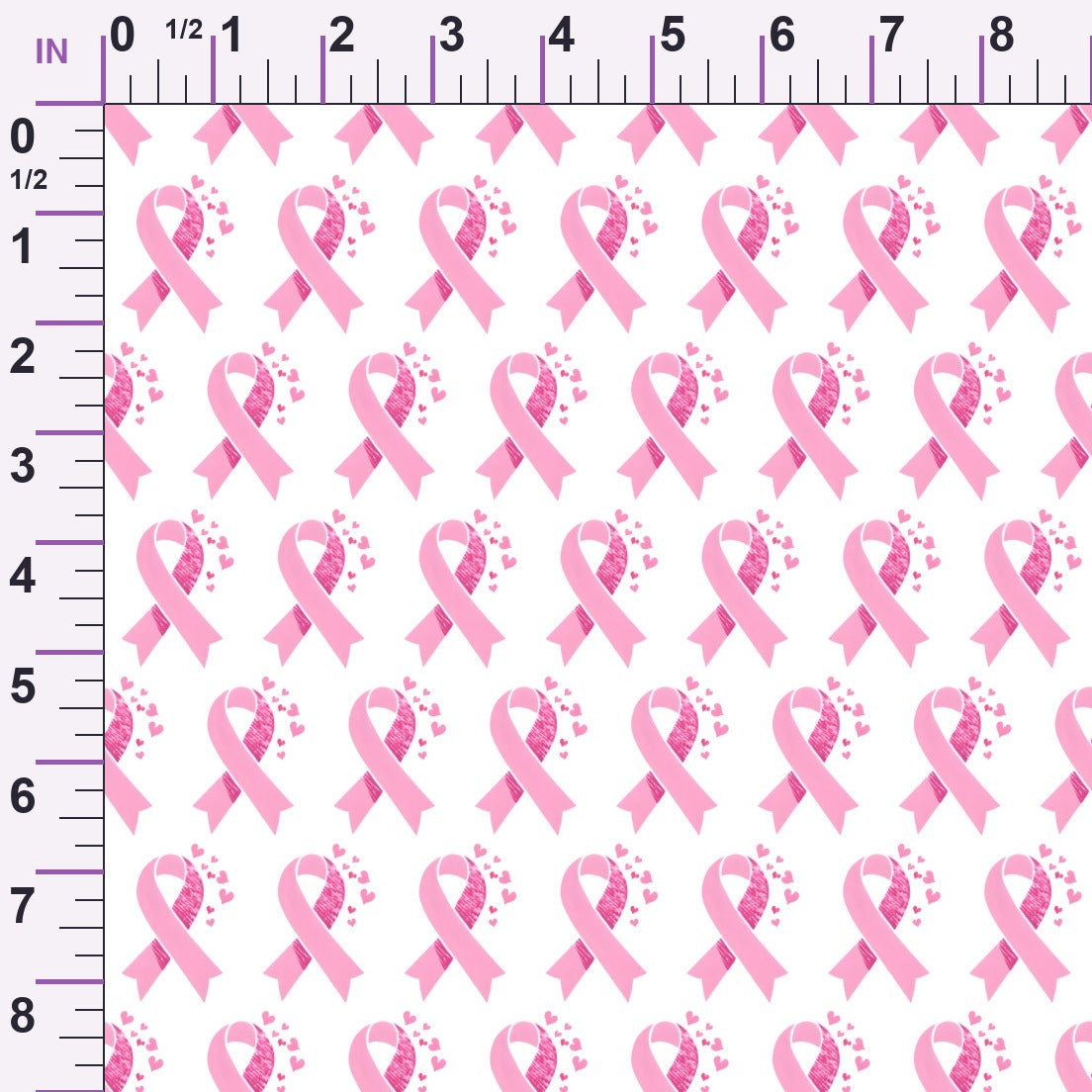 Pink Ribbon Love Pattern 1 Minky Fabric
