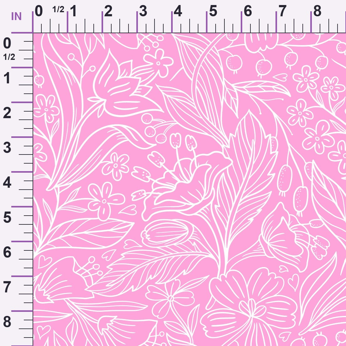 Pink Ribbon Love Pattern 4 Minky Fabric