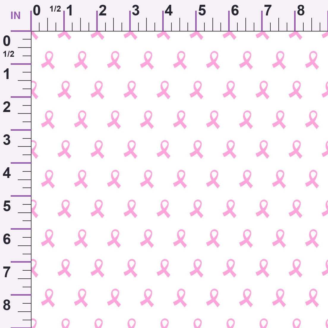 Pink Ribbon Love Pattern 5 Minky Fabric