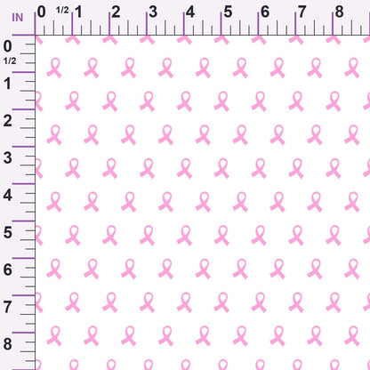 Pink Ribbon Love Pattern 5 Minky Fabric