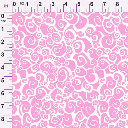 Pink Ribbon Love Pattern 6 Minky Fabric