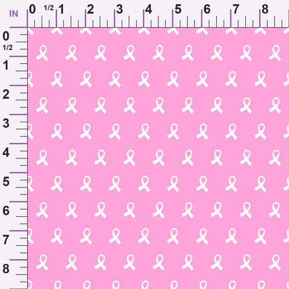 Pink Ribbon Love Pattern 7 Minky Fabric