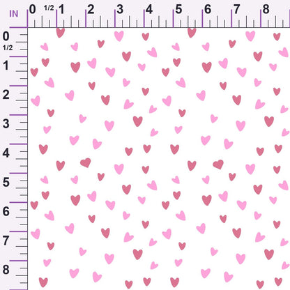 Pink Ribbon Love Pattern 8 Minky Fabric