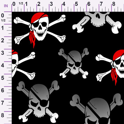 Pirate Skull Minky Fabric