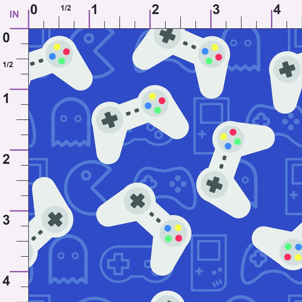 Pixel Arcade Pattern 1 Minky Fabric