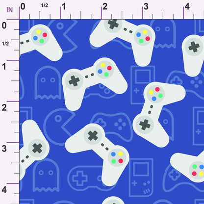 Pixel Arcade Pattern 1 Minky Fabric