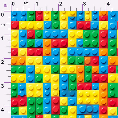 Playful Bricks Pattern 29 Minky Fabric