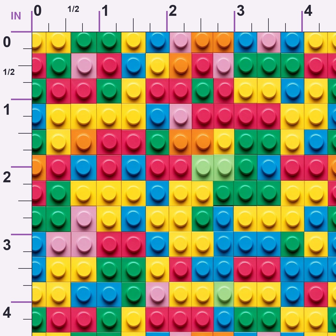 Playful Bricks Pattern 30 Minky Fabric