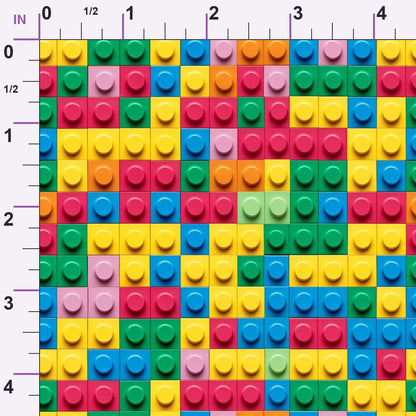 Playful Bricks Pattern 30 Minky Fabric