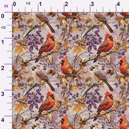 Plum Songbird Pattern 10 Minky Fabric