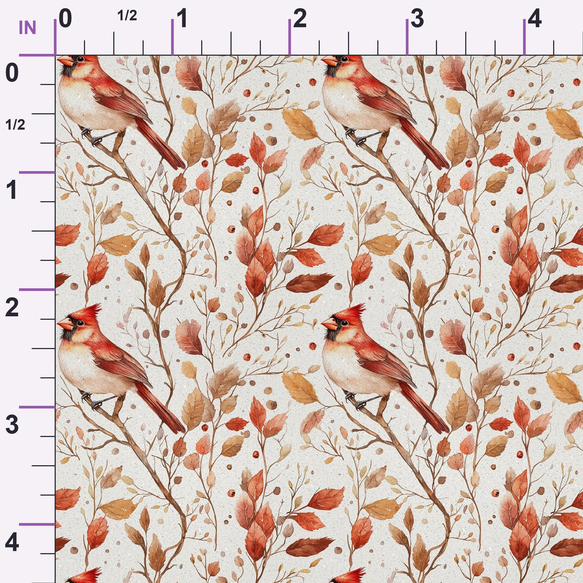 Plum Songbird Pattern 3 Minky Fabric
