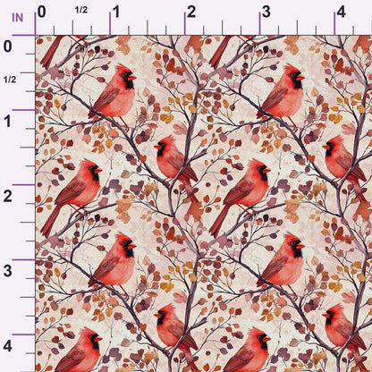 Plum Songbird Pattern 5 Minky Fabric