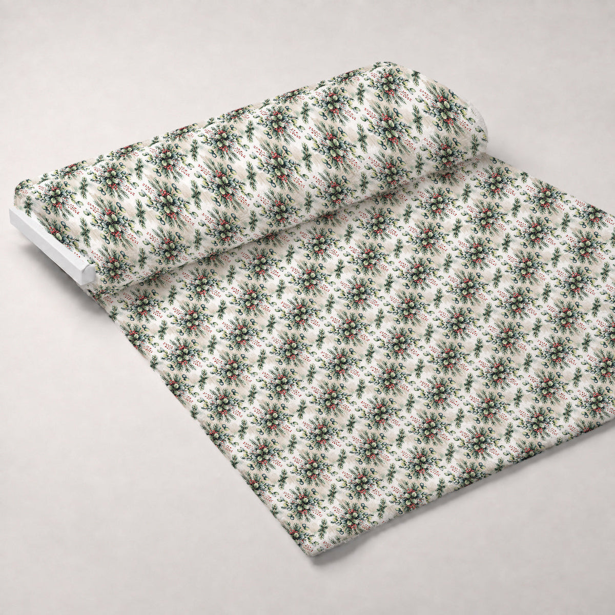 Poinsettia Pines Pattern 2 Minky Fabric