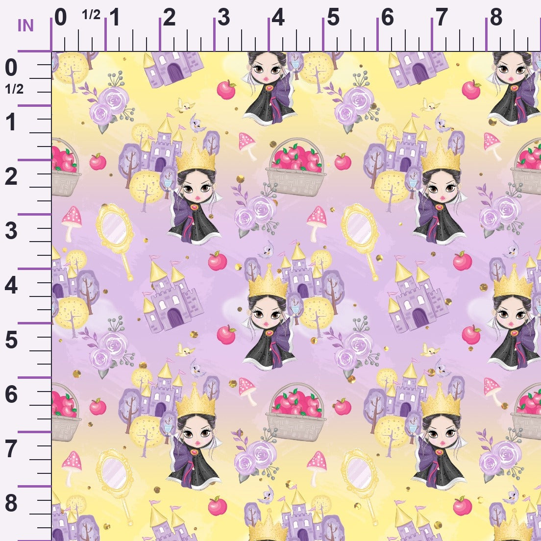Poison Apple Princess Pattern 1 Minky Fabric