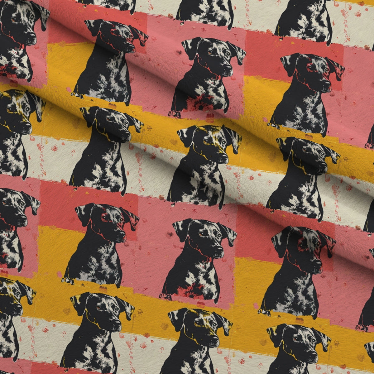 Pop Art Pups Pattern 2 Minky Fabric