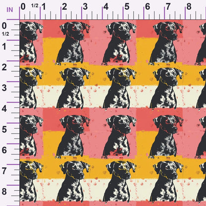 Pop Art Pups Pattern 2 Minky Fabric